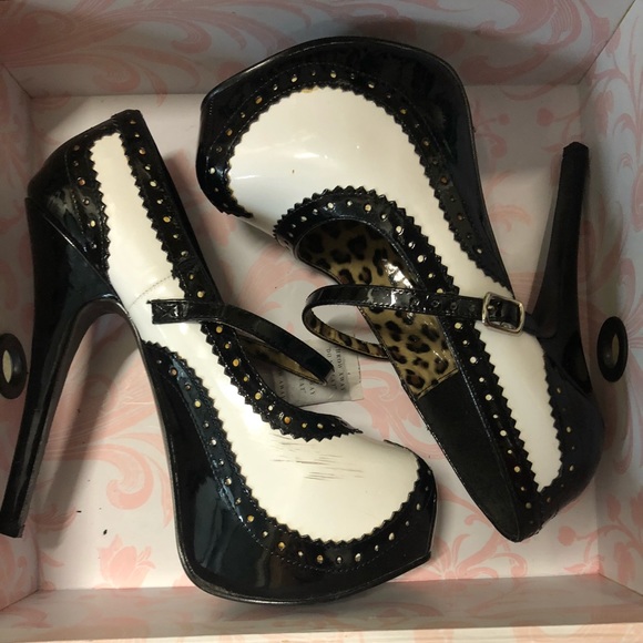 Platform Stiletto Oxford Maryjanes - Picture 2 of 5